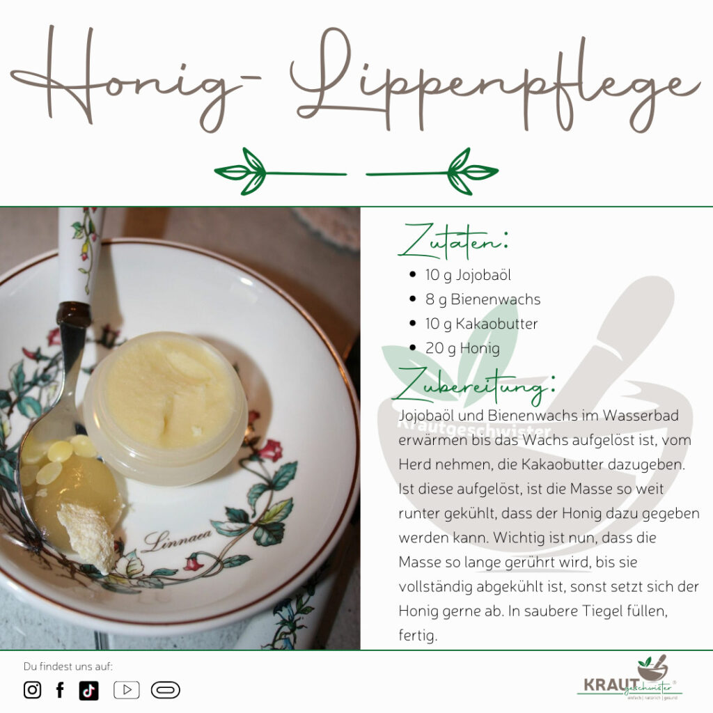 Honig-Lippenpflege * Honey-Lipbalm