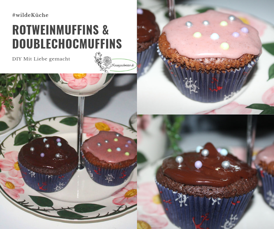 Read more about the article Rotwein-Muffins und Double-Choc-Muffins