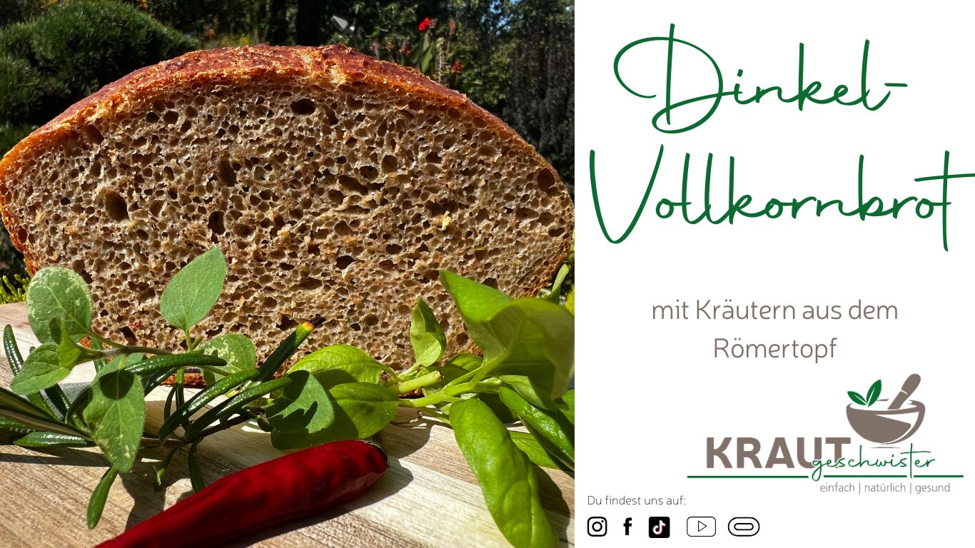 Mehr über den Artikel erfahren Dinkelvollkornbrot mit Kräutern aus dem Römertopf