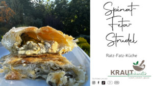 Spinat-Feta-Strudel mit frischen Kräutern