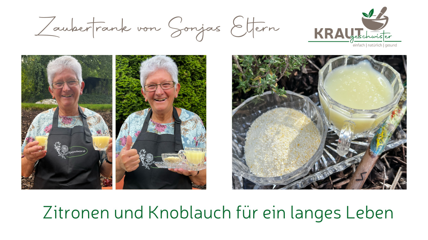 Read more about the article „Zaubertrank“ (Zitronen-Knoblauch-Shot und Zitronen-Knoblauch-Salz)