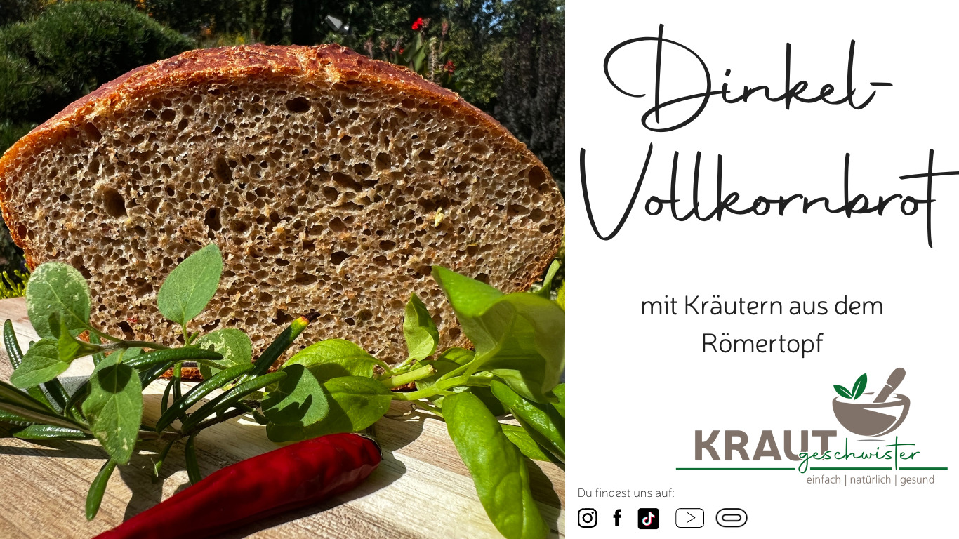 Read more about the article Dinkelvollkornbrot mit Kräutern aus dem Römertopf