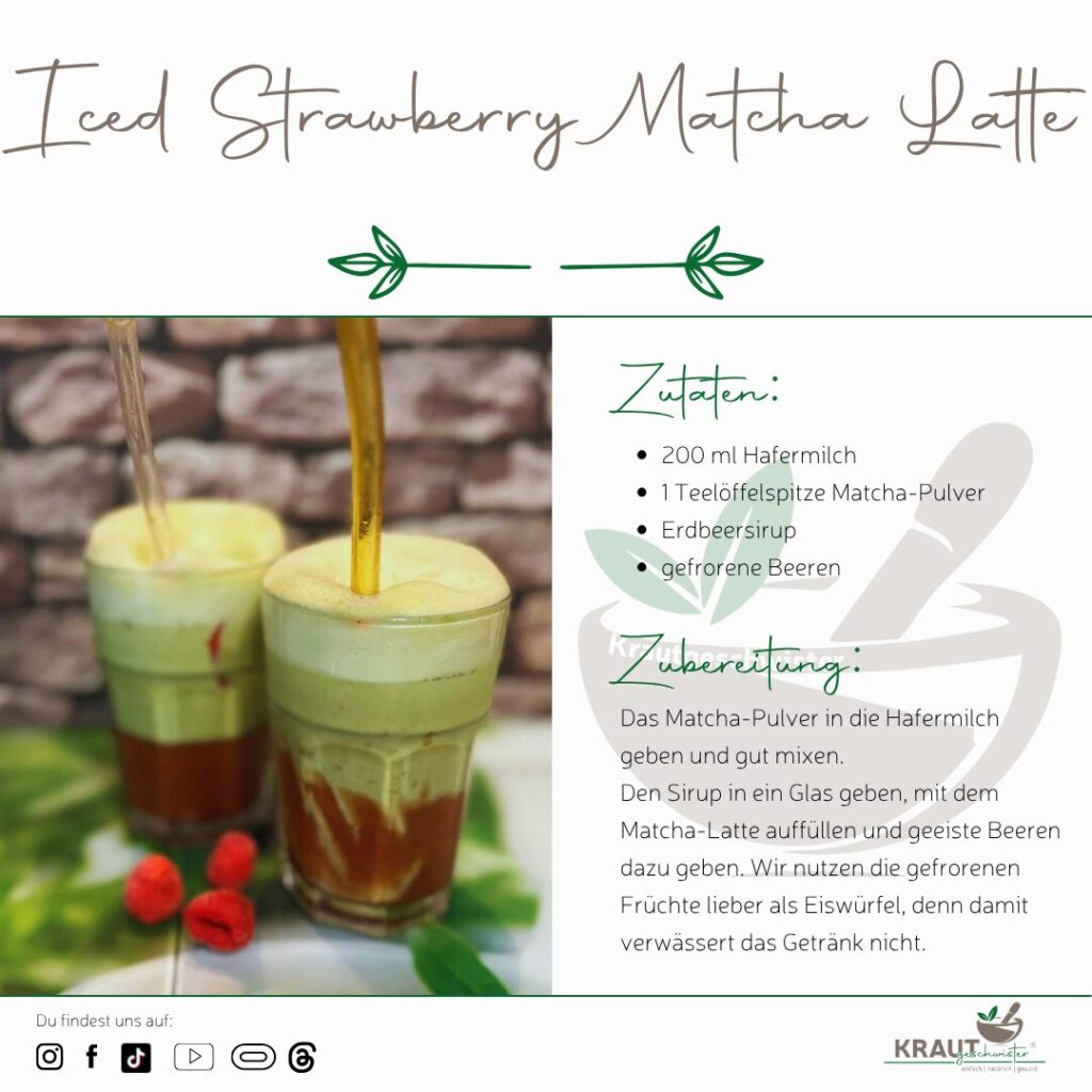 Iced Strawberry Matcha Latte