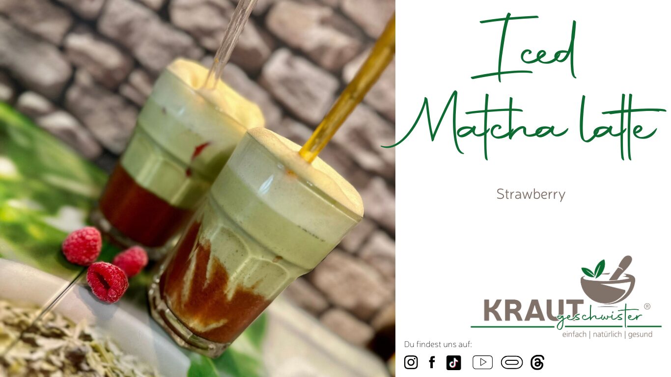 Iced Strawberry Matcha Latte
