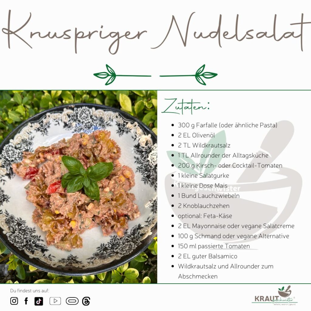 Knuspriger Nudelsalat