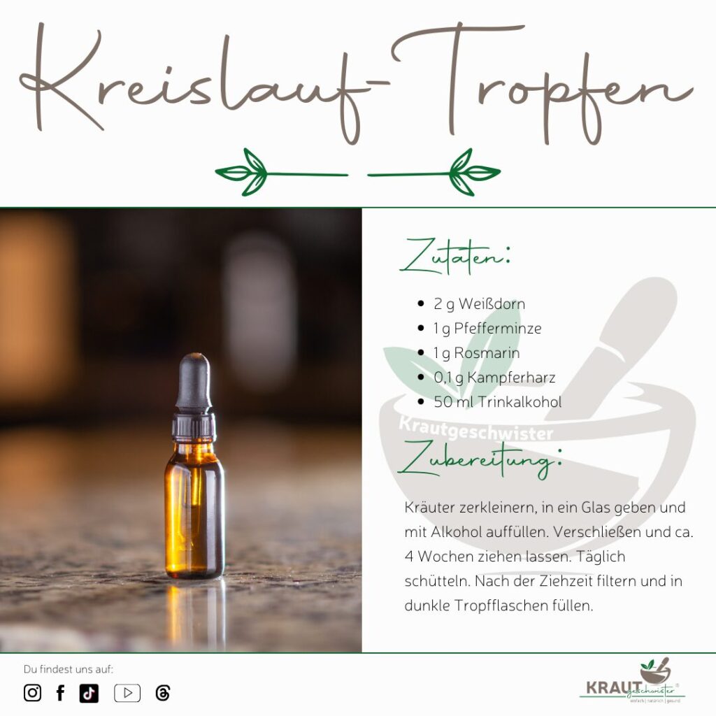 Selbstgemachte Kreislauf-Tropfen (wie &#8222;Korodin©&#8220;)