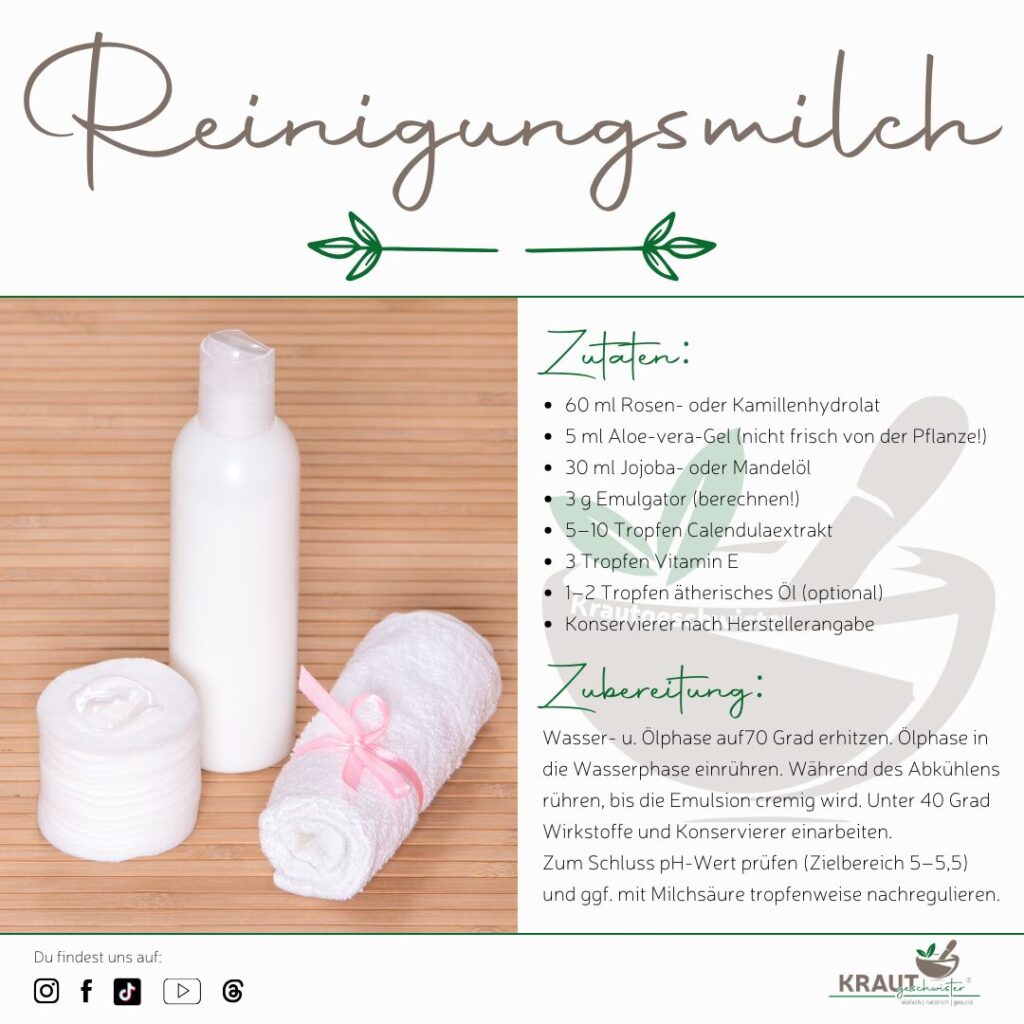 Sanfte Kraft aus der Rührküche – selbstgemachte Reinigungsmilch für eine gesunde, starke Haut
