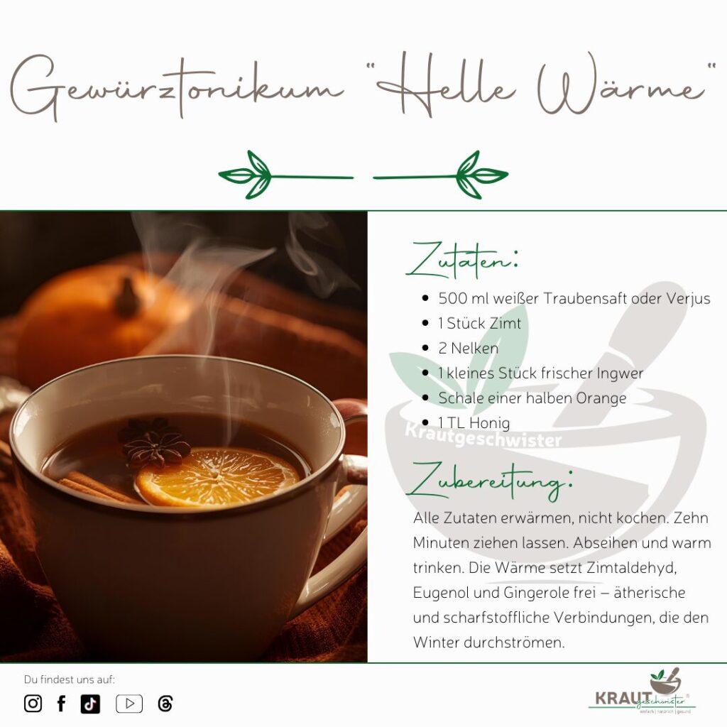 Winterliche Toniken – alte Heilweine und ihre moderne alkoholfreie Umsetzung