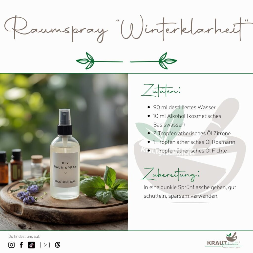 Kr&auml;uter f&uuml;r klare Winterluft &ndash; naturheilkundliche Raumsprays ohne Esoterik