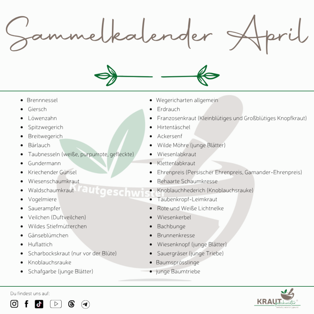 Sammelkalender April