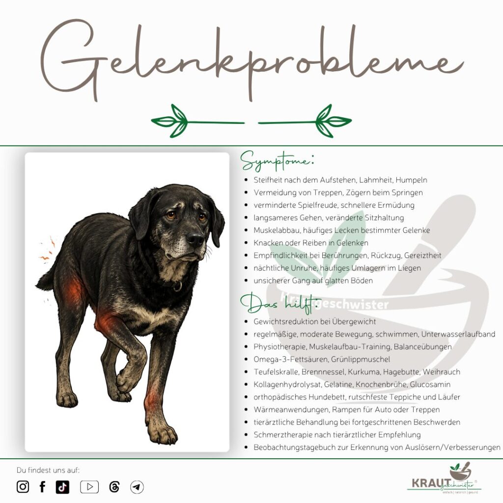 Gelenkprobleme beim Hund nat&uuml;rlich unterst&uuml;tzen