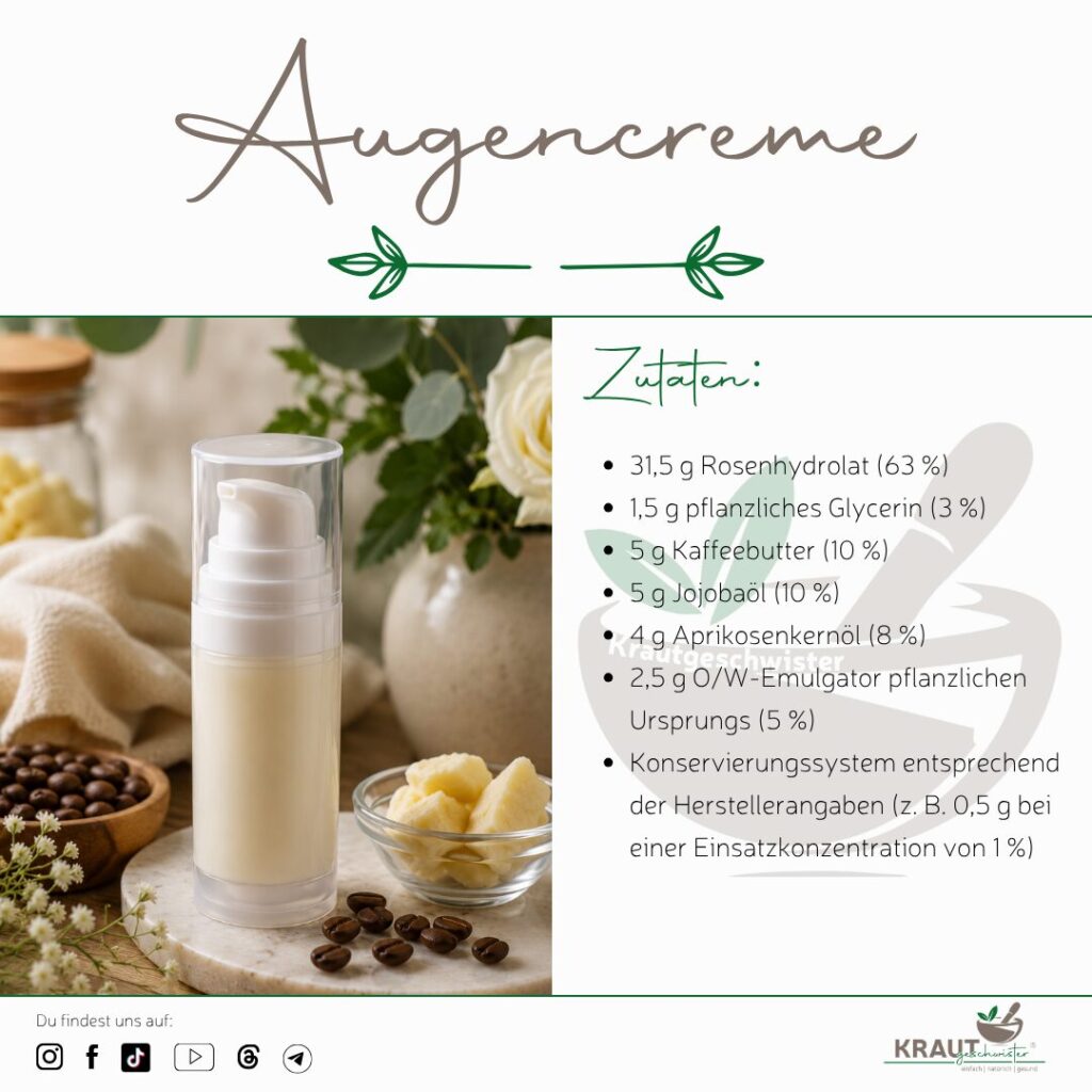 Augencreme selber machen &ndash; nat&uuml;rliche Pflege mit Kaffeebutter