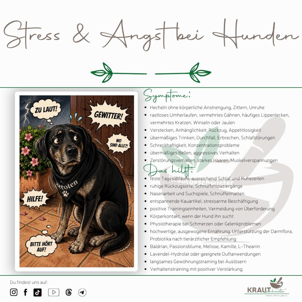 Nat&uuml;rliche Unterst&uuml;tzung bei Stress und Angst bei Hunden