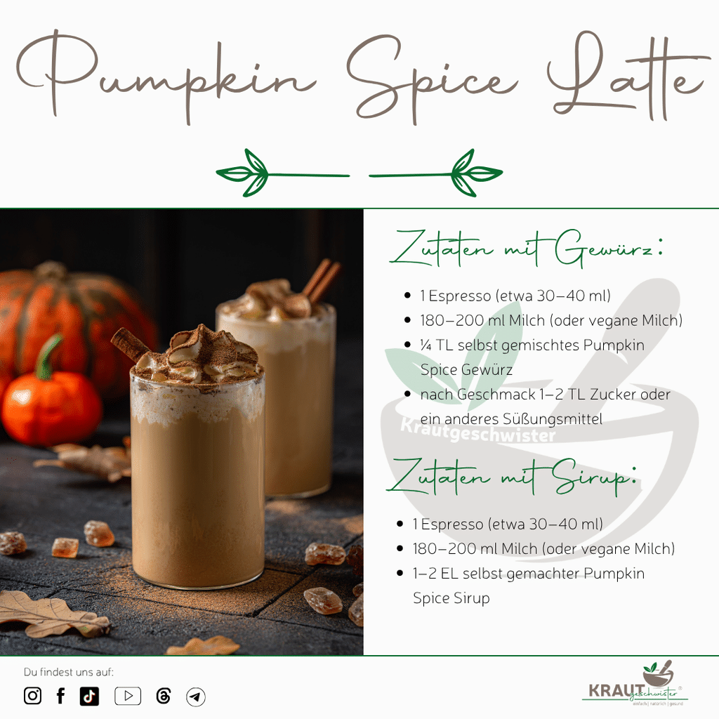Pumpkin Spice Latte selber machen &ndash; mit Gew&uuml;rz oder Sirup