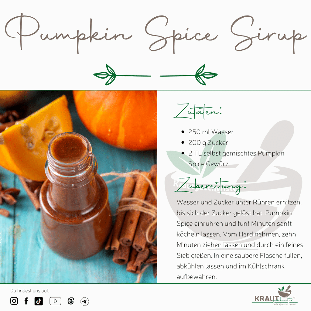 Pumpkin Spice Sirup aus unserem selbstgemachten Gew&uuml;rz