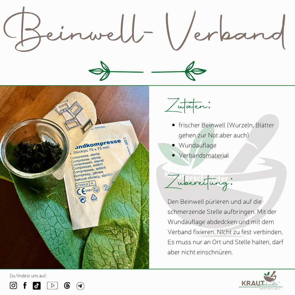 Wusel, ein schmerzender Fu&szlig;ballen und frischer Beinwell
