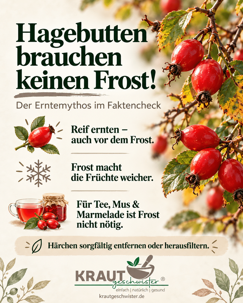 Hagebutten ernten: Warum Du nicht auf Frost warten musst